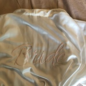White Bride silk robe